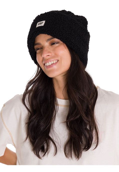 Gorro En Punto Cuffed Sherpa Knit Unisex Negro-1