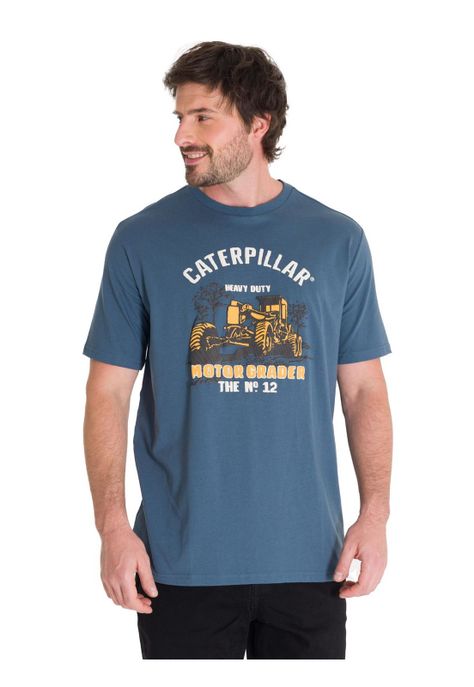 Polera Equipment Graphic 1 Hombre Azul Acero-0