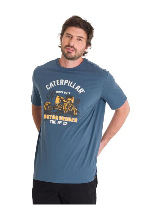 Polera Equipment Graphic 1 Hombre Azul Acero-1