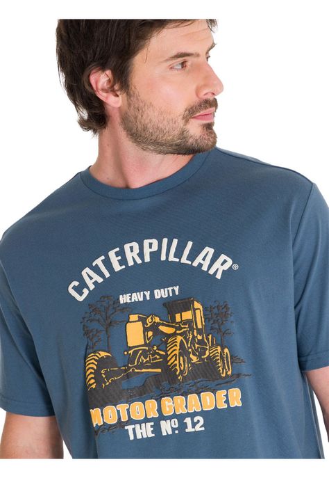 Polera Equipment Graphic 1 Hombre Azul Acero-4