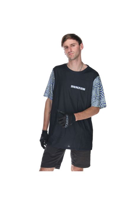 Polera Manga Corta Mtb Half Printed Negro Hombre-0