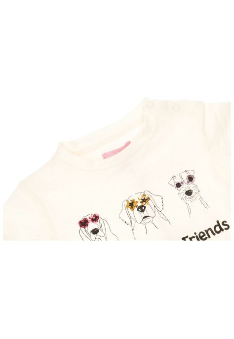 Polera M/C Niña Friends Blanco-2
