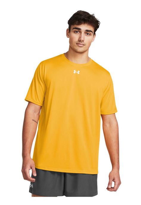 Polera Manga Corta Tech Hombre Amarillo-3