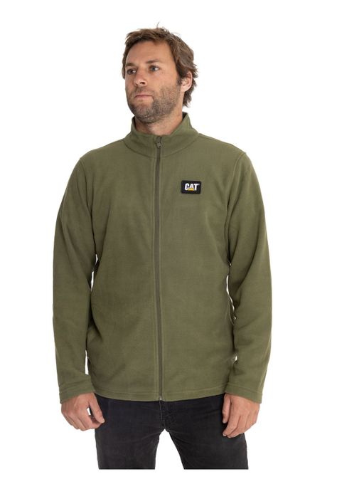 Polar Casual Hombre Microfleece Full Zip Verde Musgo-0