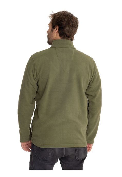 Polar Casual Hombre Microfleece Full Zip Verde Musgo-1