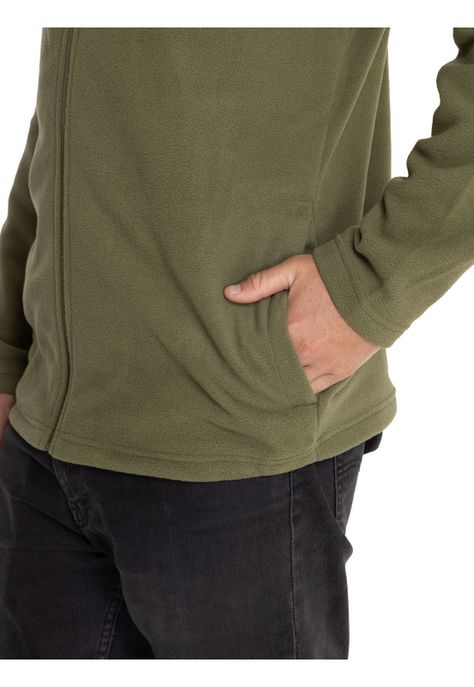 Polar Casual Hombre Microfleece Full Zip Verde Musgo-4