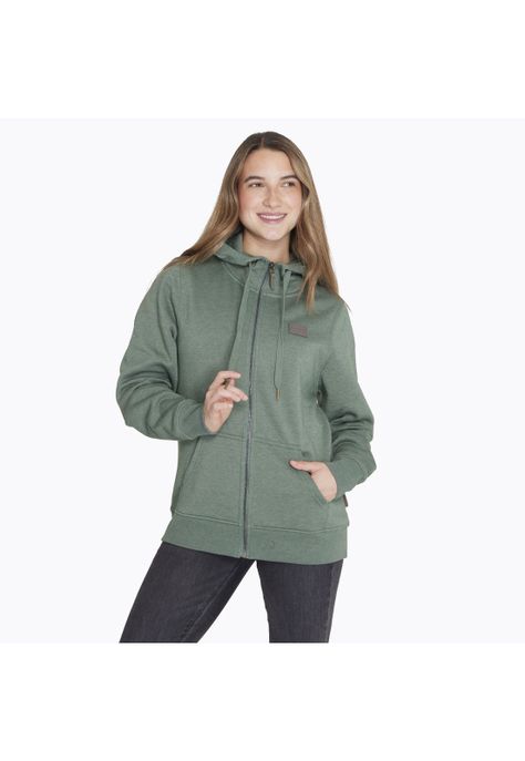 Polerón Zipper Sweater Verde Mujer-0