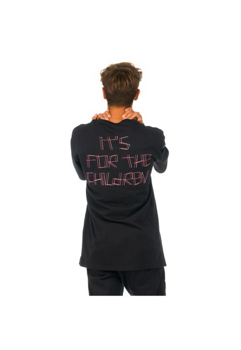 Polera M/C Unisex The World Negro -1