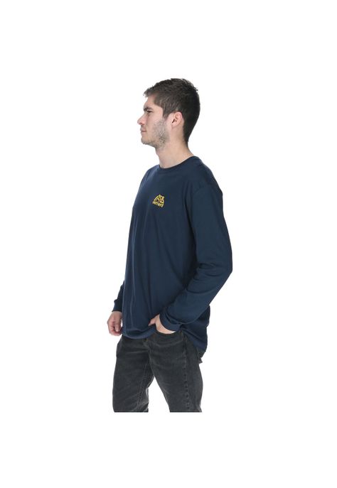 Polera M/L Hombre Burkett Polera Azul-1