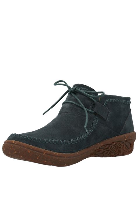 Botín Cuero Mujer Cipres Azul-3