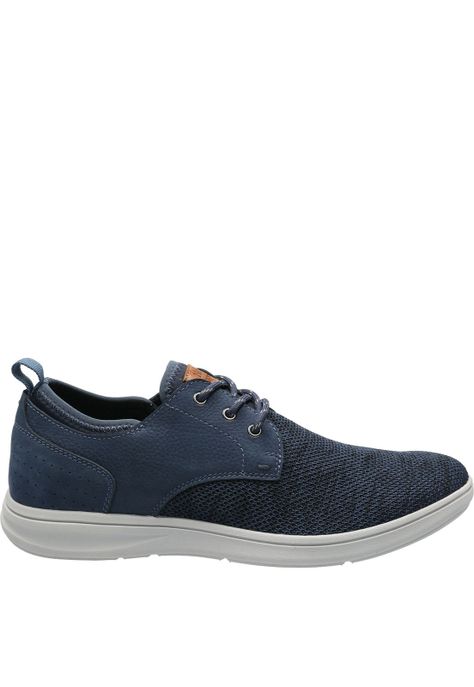 Zapatilla Cuero Hombre Port Azul-1