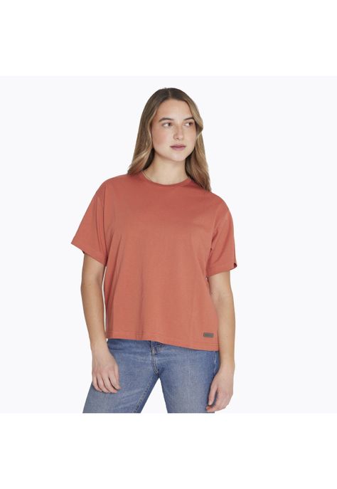 Polera M/C T-Shirt Short Sleeve Naranjo Mujer-0