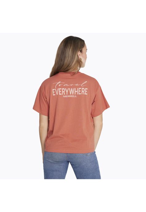 Polera M/C T-Shirt Short Sleeve Naranjo Mujer-1