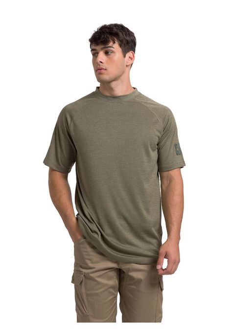 Polera M/Corta Lightweight Cooling Crw Hombre Verde-1