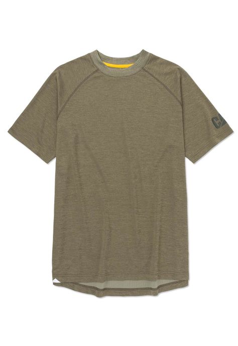 Polera M/Corta Lightweight Cooling Crw Hombre Verde-5