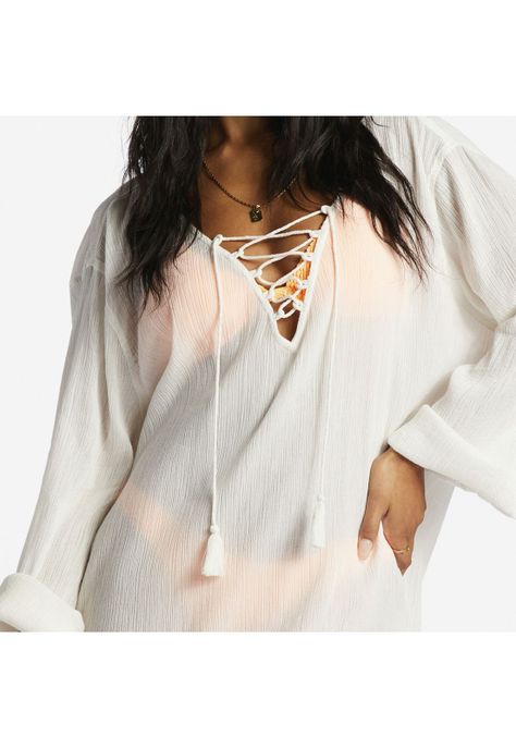 Vestido Blue Skies Cvup Blanco Mujer-4