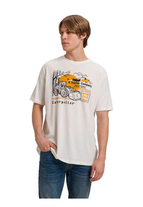 Polera Casual Equipment Graphic 3 Hombre Blanca-1