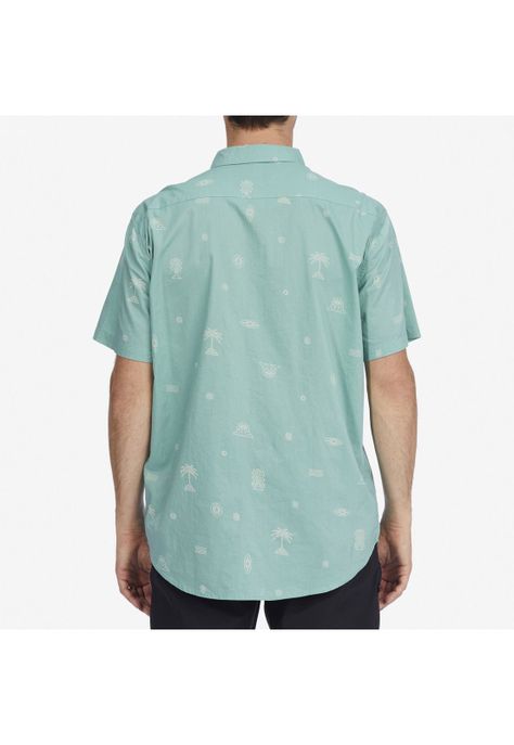 Camisa M/C Sundays Mini Ss Wv Turquesa Hombre-1