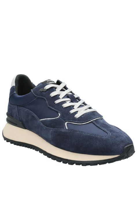 Zapatilla Cuero Hombre Gante Azul-0