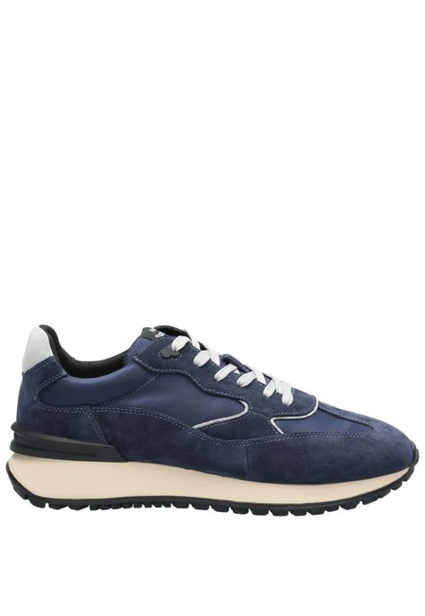 Zapatilla Cuero Hombre Gante Azul-1
