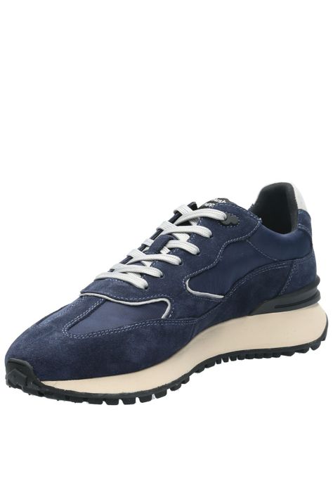 Zapatilla Cuero Hombre Gante Azul-4