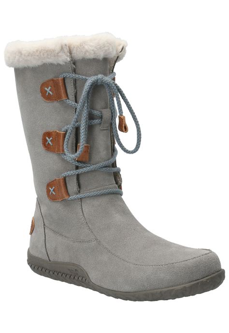Bota Cuero Mujer Telme Gris-1