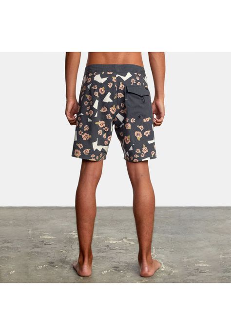 Traje De Baño Hombre Pop Flower Trun Negro-2