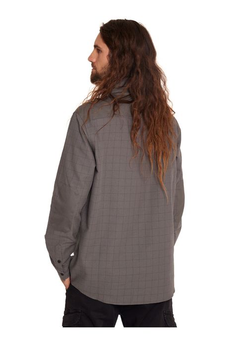 Camisa Manga Larga Hombre Gris-3