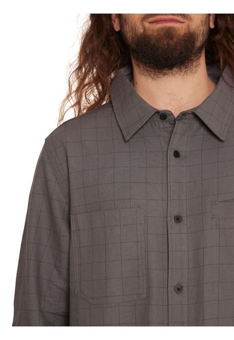 Camisa Manga Larga Hombre Gris-6