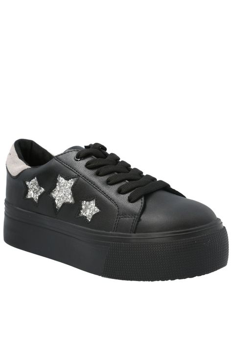 Zapatilla Cuero Niña Quens Negro-0