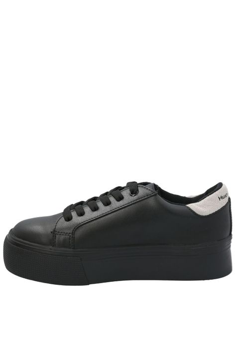 Zapatilla Cuero Niña Quens Negro-7
