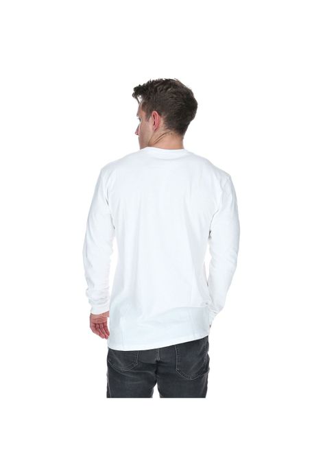 Polera M/L Hombre Stacked Arch Ls Celeste-2