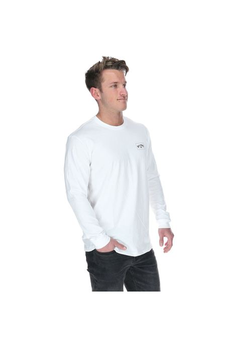 Polera M/L Hombre Stacked Arch Ls Celeste-3