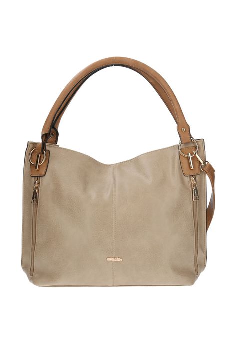 Cartera De Hombro Harmony Tote Beige Mujer-0