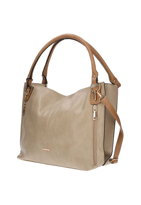 Cartera De Hombro Harmony Tote Beige Mujer-1