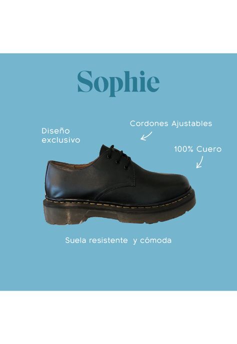 Zapato Escolar de Cuero Sophie negro niña-1