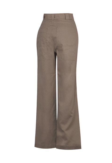 Pantalón Algodón Orgánico Café Flip Mujer -1