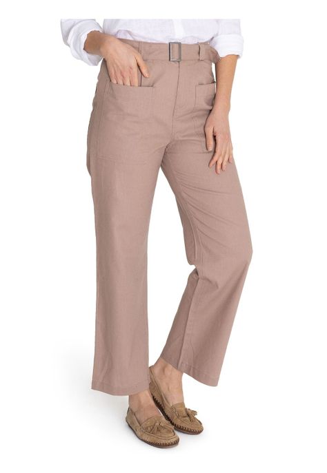 Pantalón Algodón Orgánico Café Flip Mujer -4