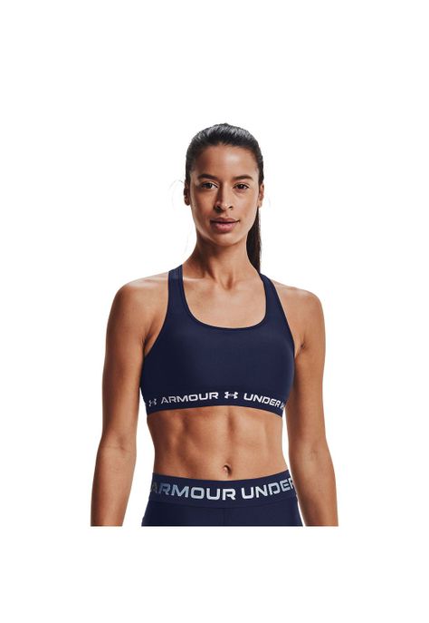 Peto Mujer UA Crossback Mid Bra Azul-0