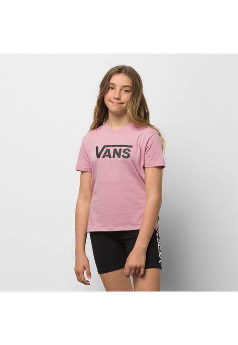 Polera M/C Niño GR FLYING V CREW GIRLS Morada-0