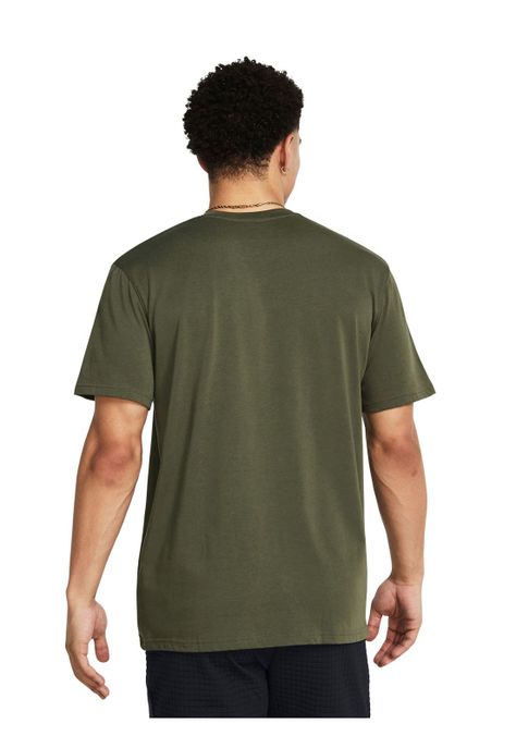 Polera manga crta Heavyweight hombre Verde-4