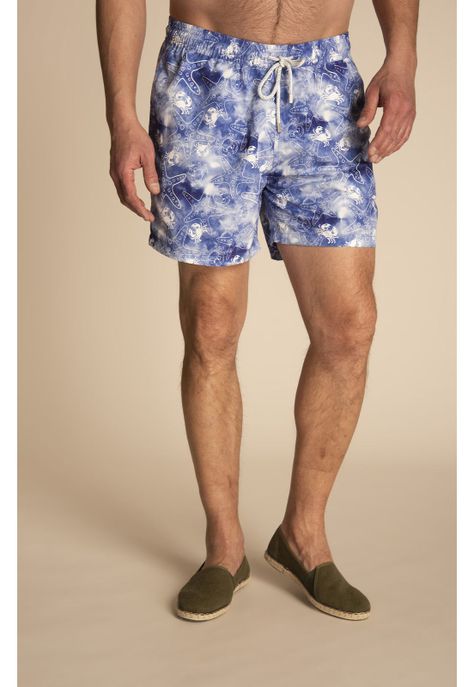 Traje de Baño Hombre Izam Azul-7