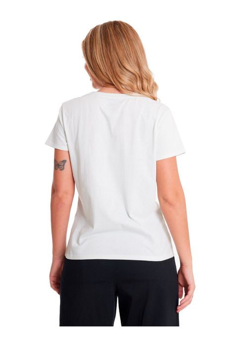 Polera Manga Corta Mujer Cat Logo Tee Celeste-3