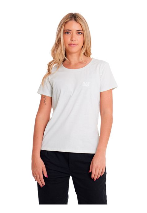 Polera Manga Corta Mujer Cat Logo Tee Celeste-4