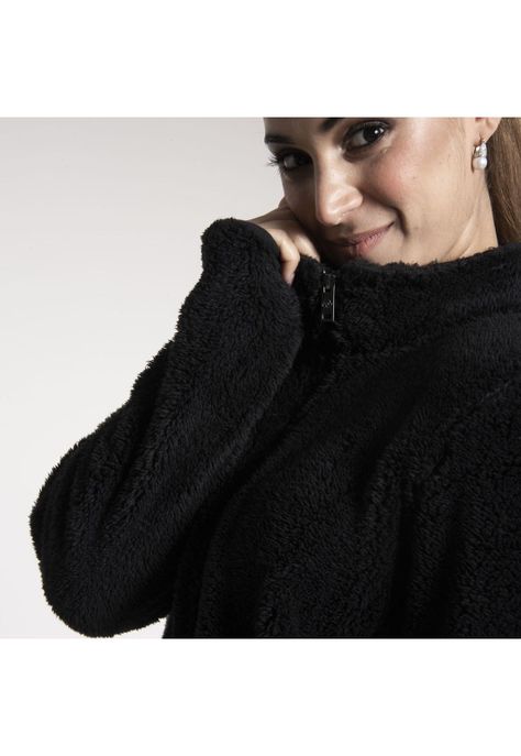 Polar Mujer Shaggy Isha Ii Negro-3