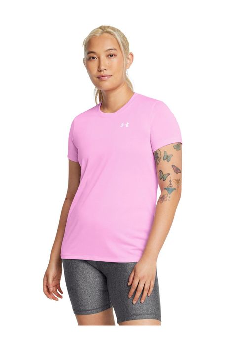 Polera manga corta Tech mujer Rosa-3