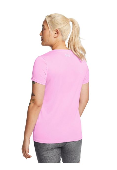 Polera manga corta Tech mujer Rosa-4