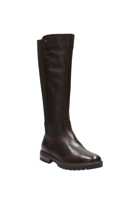 Bota Cuero Mujer Edra Café-0