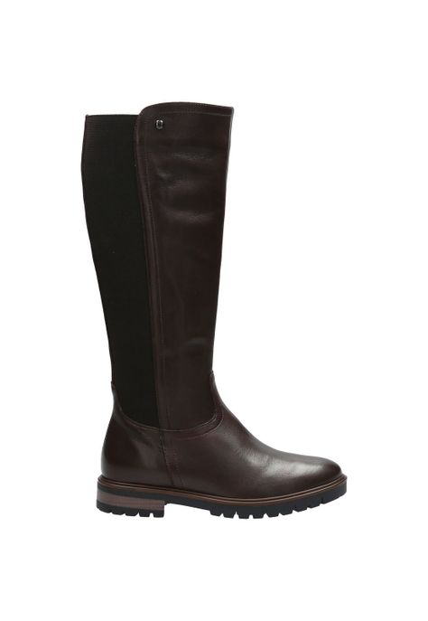 Bota Cuero Mujer Edra Café-1