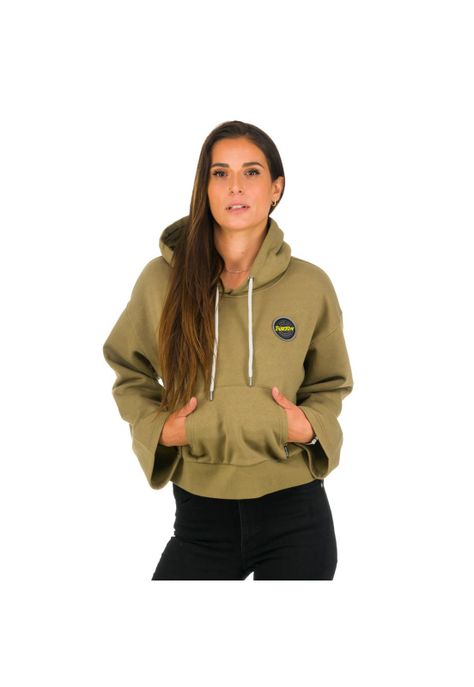 Polerón Mujer Retro W Verde Oscuro -0